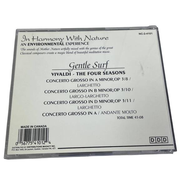 Vintage 1994 In Harmony With Nature Gentle Surf Vivaldi Seasons Music Audio CD - Picture 3 of 3